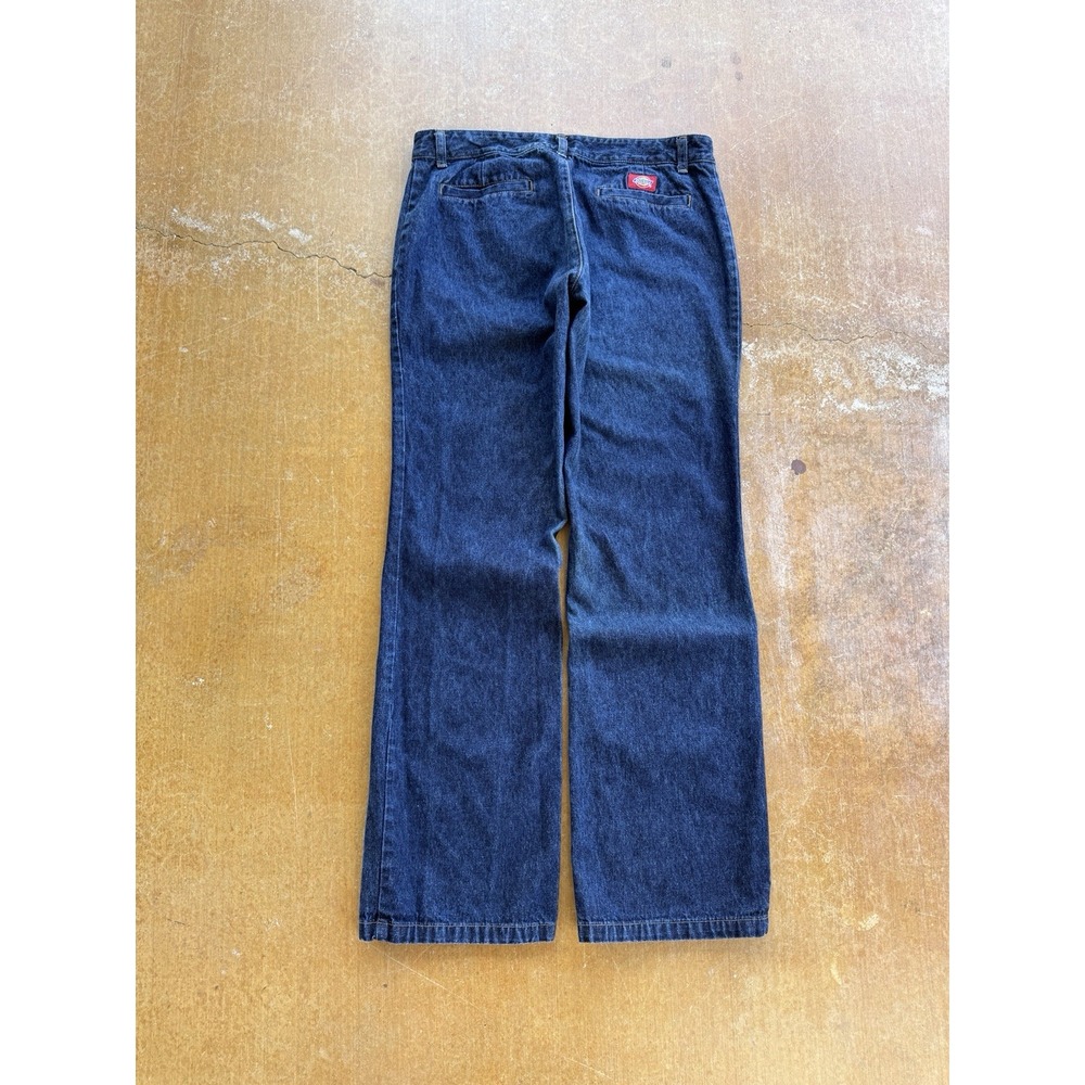 VTG 90s Dickies Dark Wash Denim Chino Slacks Trousers Pants Women's 32Wx30L USA